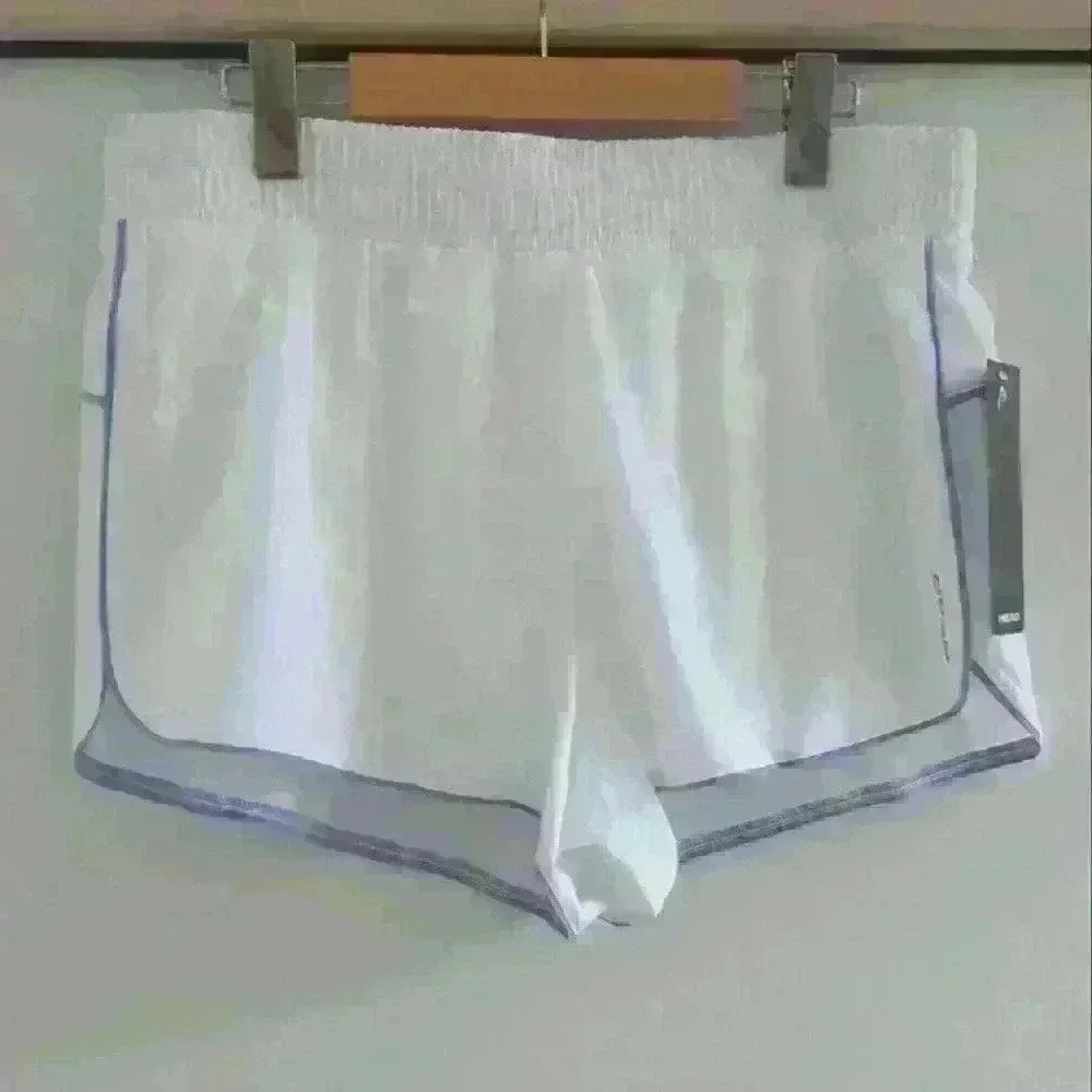 HEAD | Women's White/Blue Mid Rise Relaxed Athletic Shorts
